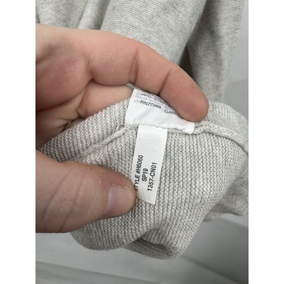 J. Crew Cotton Crewneck Sweater Men’s Large Silver Knit Minimalist Preppy Casual - Picture 5 of 8